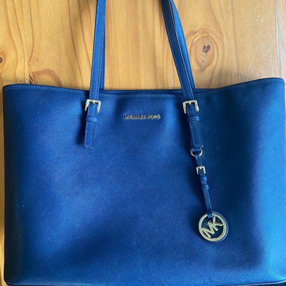 Michael Kors Handbags - Michael Kors large navy blue purse